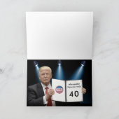 3月ラゴトランプ🎉 40おもしろいth Birthday Card 招待状 (内部)