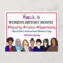 3月国際的は女性の日 ポストカード