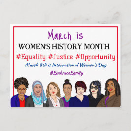 3月国際的は女性の日 ポストカード