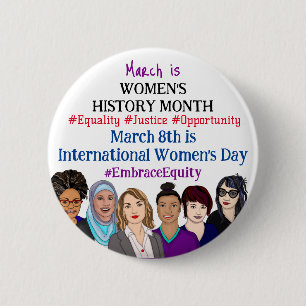 3月国際的は女性の日 缶バッジ
