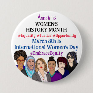 3月国際的は女性の日 缶バッジ
