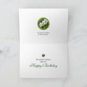 3月素晴らしく白いJonquilの花の誕生日 カード (内部)