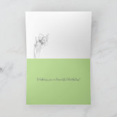 3月誕生日ダフォディル誕生月花 カード (内部)