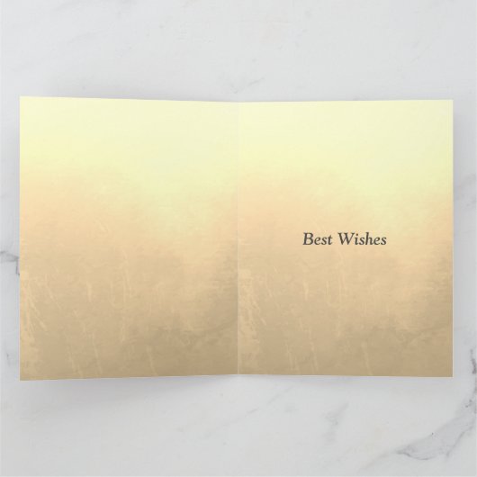 3月誕生日バーストーンアクアマリングリーティング カード (内部)