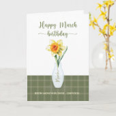 3月誕生日誕生月フラワーダッフォディル カード (黄色い花)