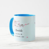 3月誕生月フラワーコーヒーマグ マグカップ (正面左)