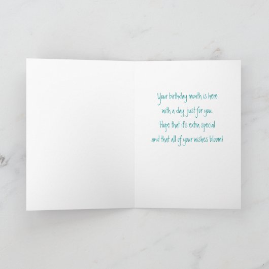 3月誕生月水仙ハッピーバースデー カード (内部)