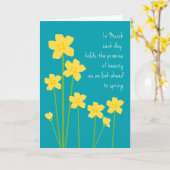 3月誕生月水仙ハッピーバースデー カード (黄色い花)