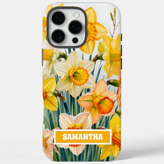 3月誕生月花名前をカスタムする Case-Mate iPhoneケース (裏面)