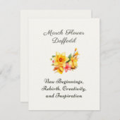 3月誕生月花水仙誕生ギフト (正面/裏面)