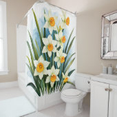 3月誕生月花水仙。春水仙 シャワーカーテン (インサイチュ)