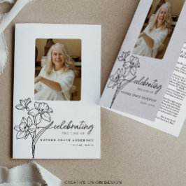 3月誕生月花葬儀プログラム チラシ