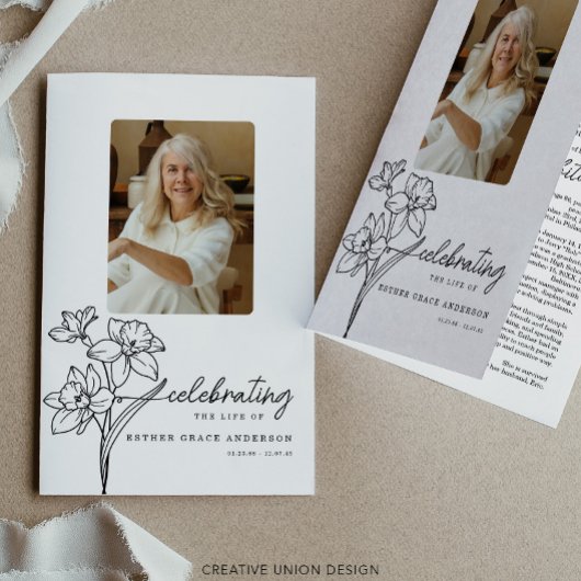 3月誕生月花葬儀プログラム チラシ