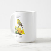 3月誕生月花鮮やか誕生日 コーヒーマグカップ (正面左)