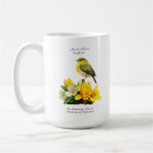 3月誕生月花鮮やか誕生日 コーヒーマグカップ (左)