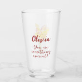 3月誕生花水彩ダフォディルガラス タンブラーグラス (裏面)