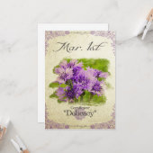 3月1日の誕生花「ヤグルマギク」 カード (正面/裏面インサイチュ)