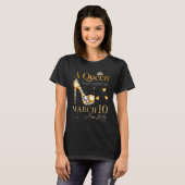 3月10日の生まれ誕生日に女王がいた Tシャツ (正面フル)