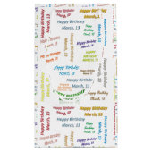 3月13日誕生日抱き枕 スモールペーパーバッグ (裏面)