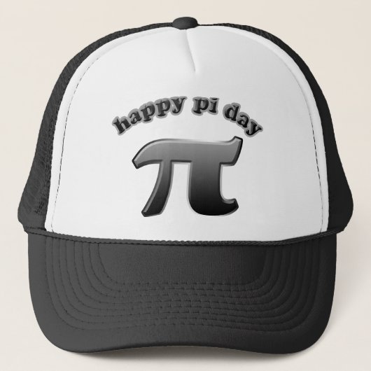 3月14日に数学のおたくのための幸せなPi日Piの記号 キャップ (正面)