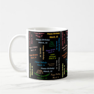 3月16日誕生日マグカップ コーヒーマグカップ