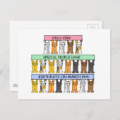 3月16誕生日猫漫画 ポストカード (正面/裏面)