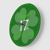 3月17日セントパティ・デイお祝い ラージ壁時計 (傾斜)