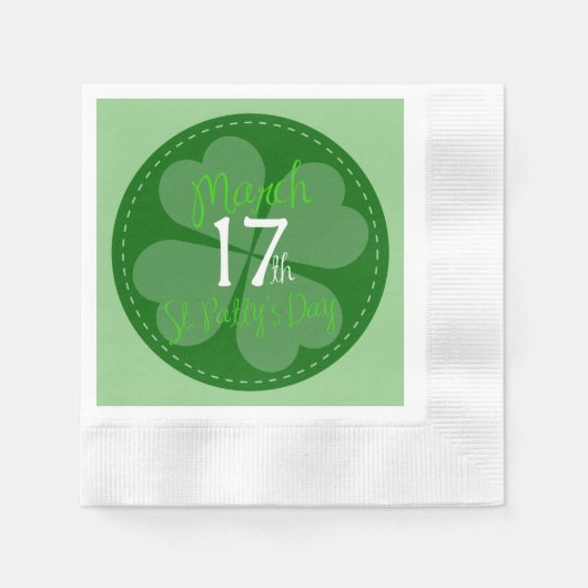 3月17日セントパティ・デイお祝い 縁ありカクテルナプキン (正面)