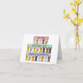 3月21日の誕生日漫画の猫たち カード (黄色い花)