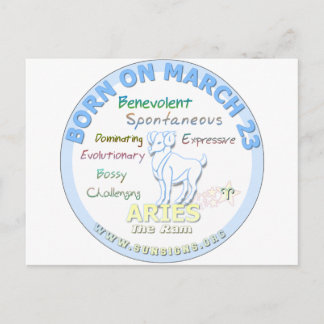 3月23日誕生日 – 牡羊座 ポストカード