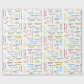 3月25日誕生日ギフト包装紙 ラッピングペーパー (フラット)