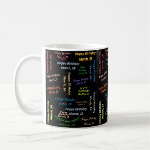 3月28日誕生日マグカップ コーヒーマグカップ