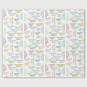 3月3日誕生日ギフト包装紙 ラッピングペーパー (フラット)