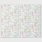 3月4日誕生日ギフト包装紙 ラッピングペーパー (フラット)