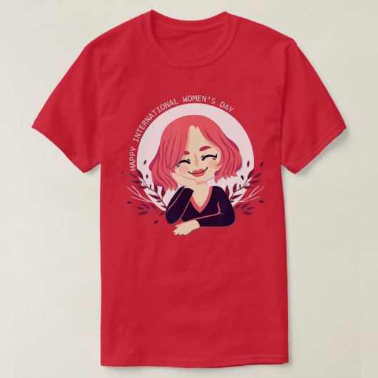 3月8国際的日T女子デー Tシャツ (デザイン正面)
