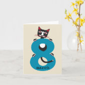 3月8日の国際的な女性の日のおめでとう カード (黄色い花)