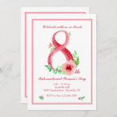 3月8日の女性の日の招待状 招待状 (正面/裏面)