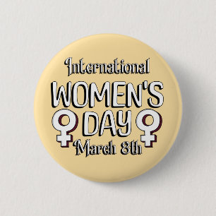 3月8日は国際女性デー(IWD)です 缶バッジ