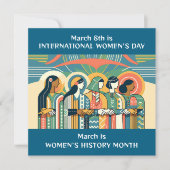 3月8日は国際的女子の日 カード (正面)