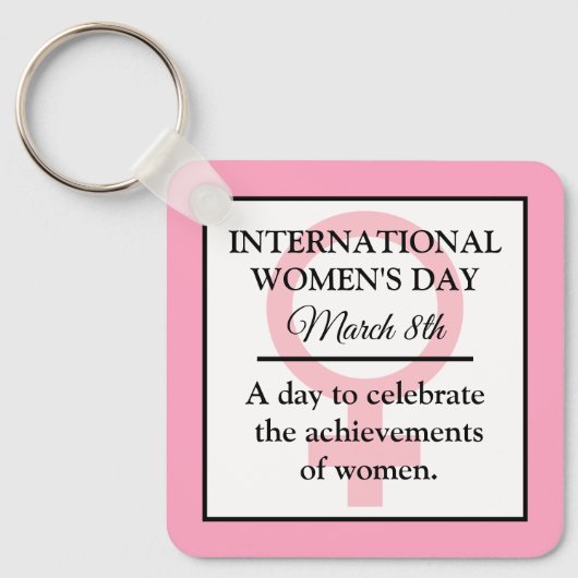 3月8日は国際的女子の日 キーホルダー (正面)
