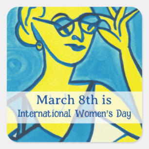 3月8日は国際的女子の日 スクエアシール