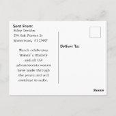 3月8日は国際的女子の日 ポストカード (裏面)