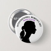 3月8日は国際的女子の日 缶バッジ (正面&裏面)