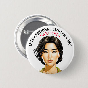 3月8日は国際的女子の日 缶バッジ