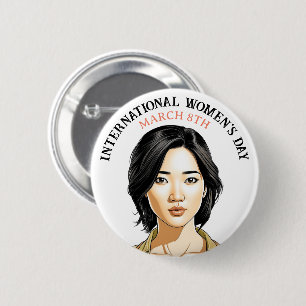 3月8日は国際的女子の日 缶バッジ