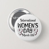 3月8日は国際的女子デーIWD 缶バッジ (正面&裏面)