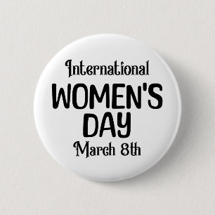3月8日は国際的女子デーIWD 缶バッジ