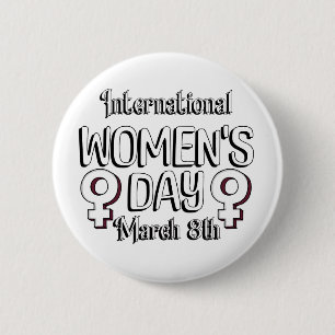 3月8日は国際的女子デーIWD 缶バッジ
