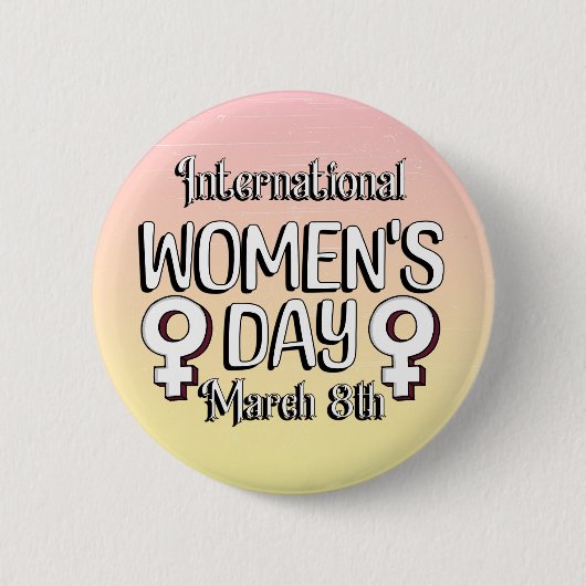 3月8日は国際的女子デーIWD 缶バッジ (正面)