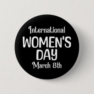 3月8日は国際的女子デーIWD 缶バッジ